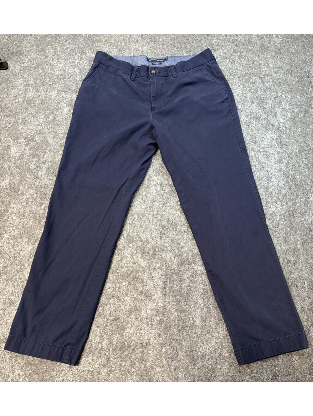 Tommy Hilfiger Tailored Fit Chino Pants Men’s 34x30 Blue Flat Front
